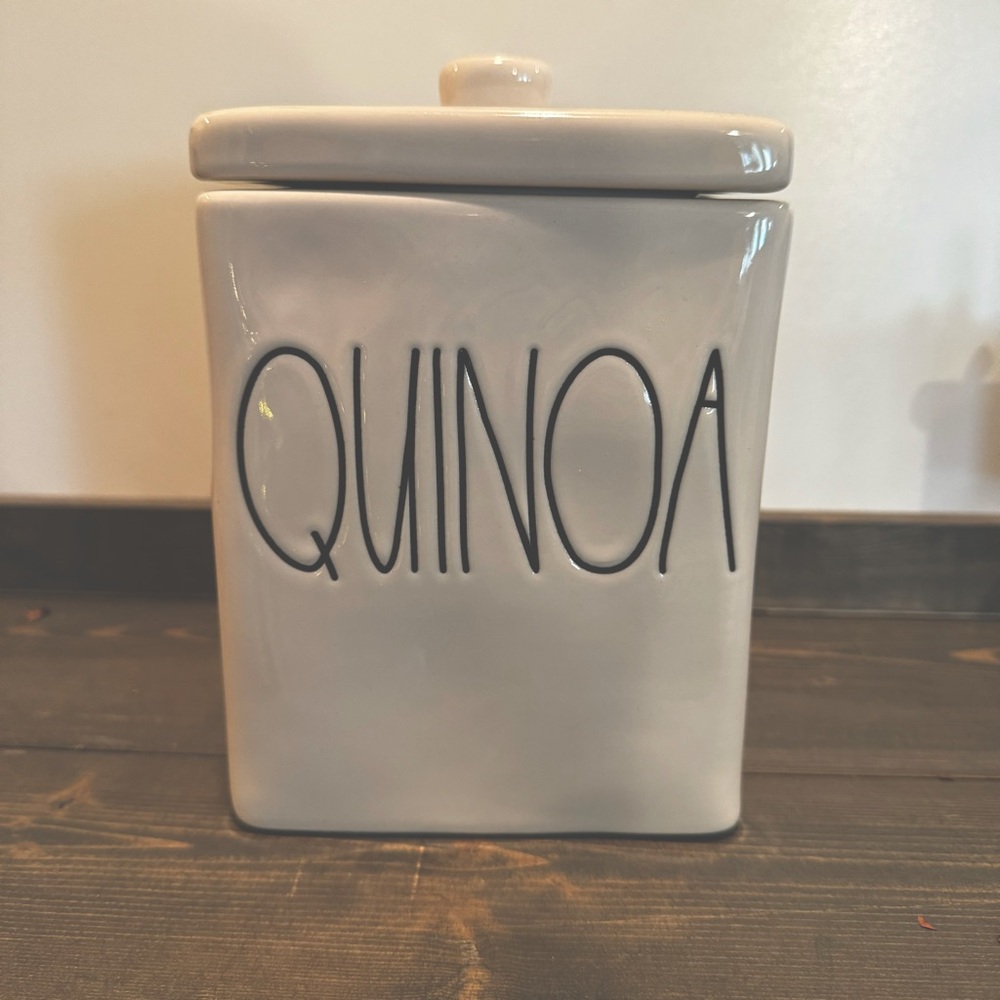 Rae Dunn QUINOA canister - Ceramic - 6.5 X 5 X 5 inch